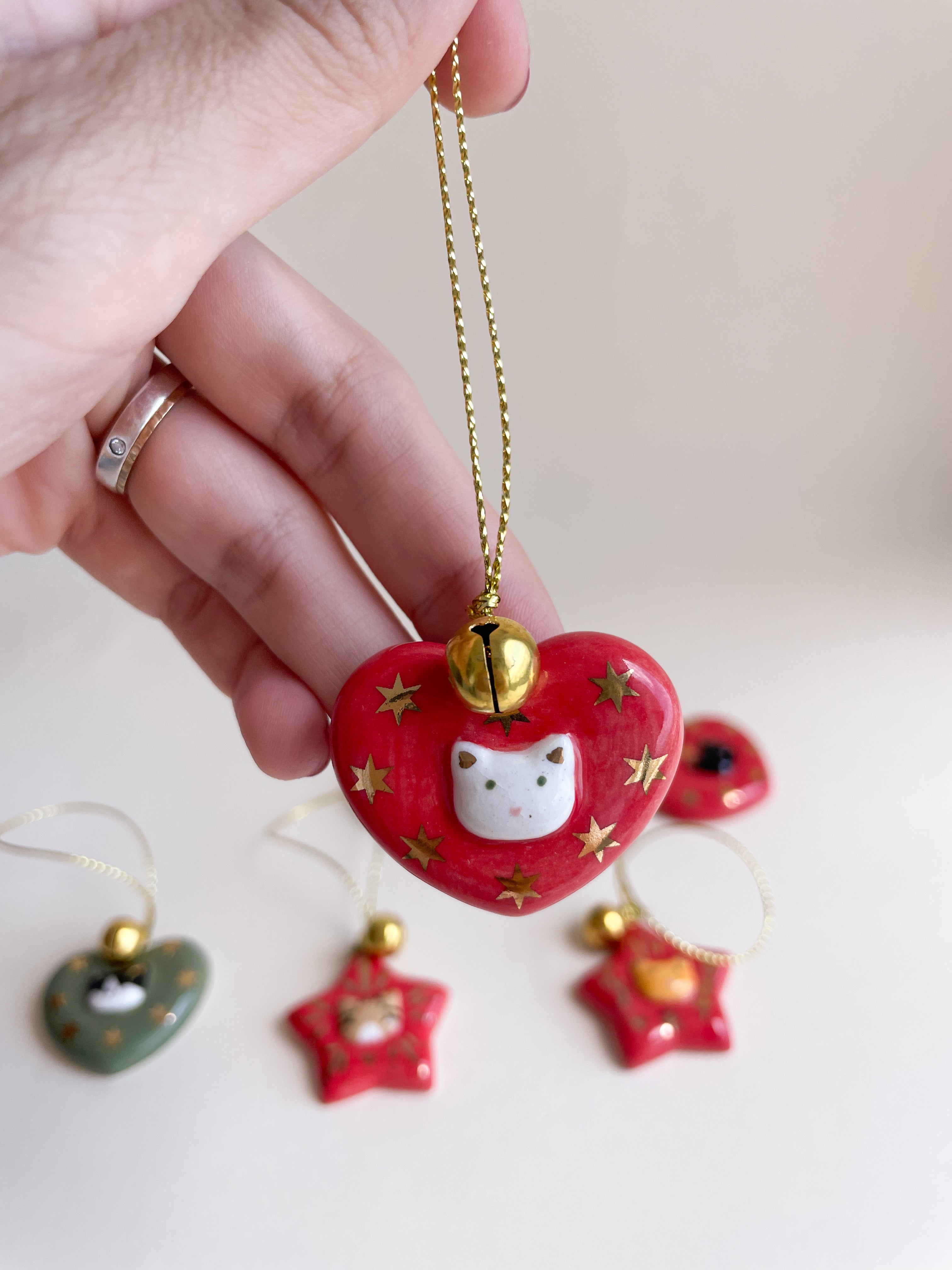 Enfeite Coração Gatalino