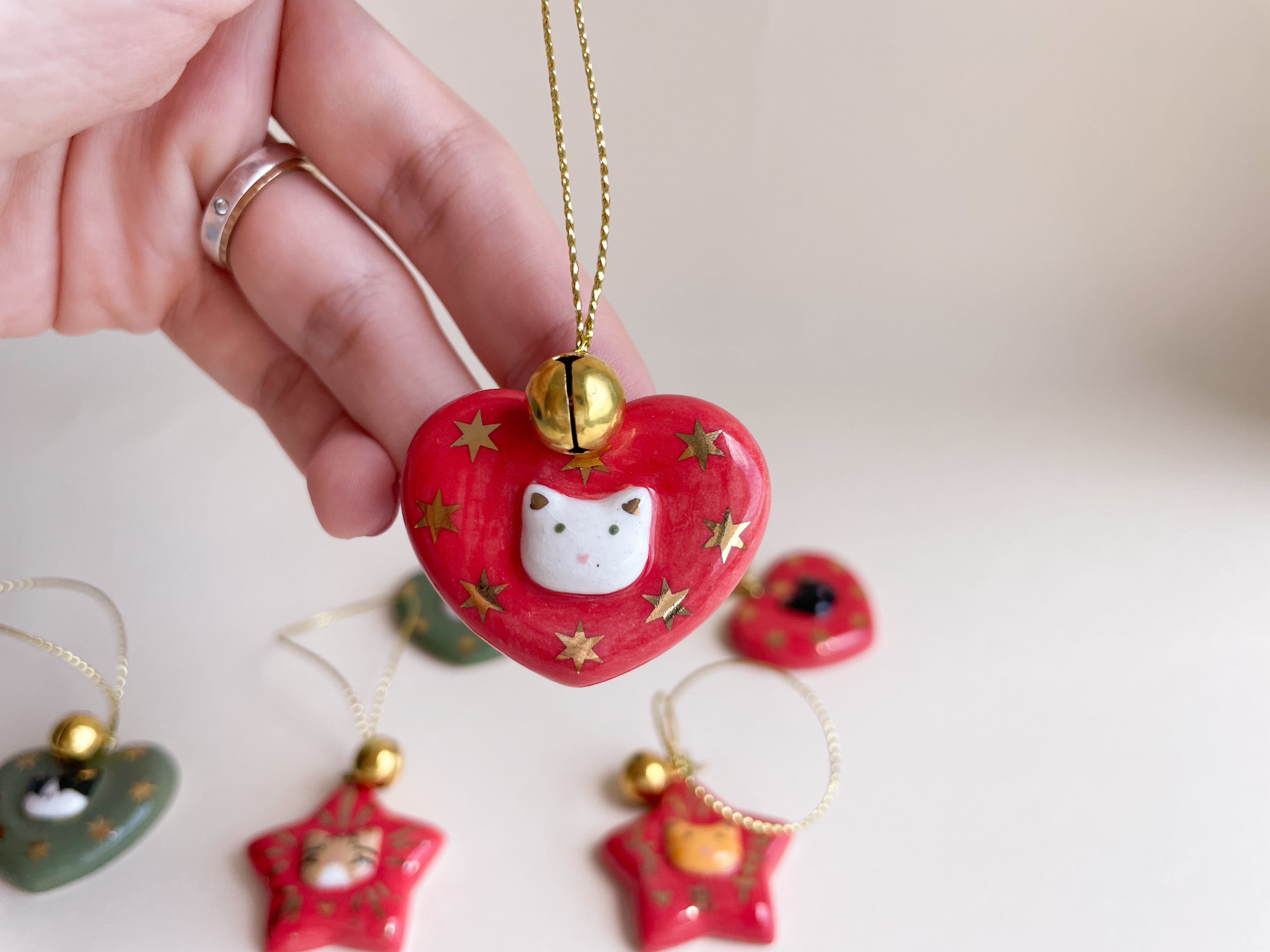 Enfeite Coração Gatalino