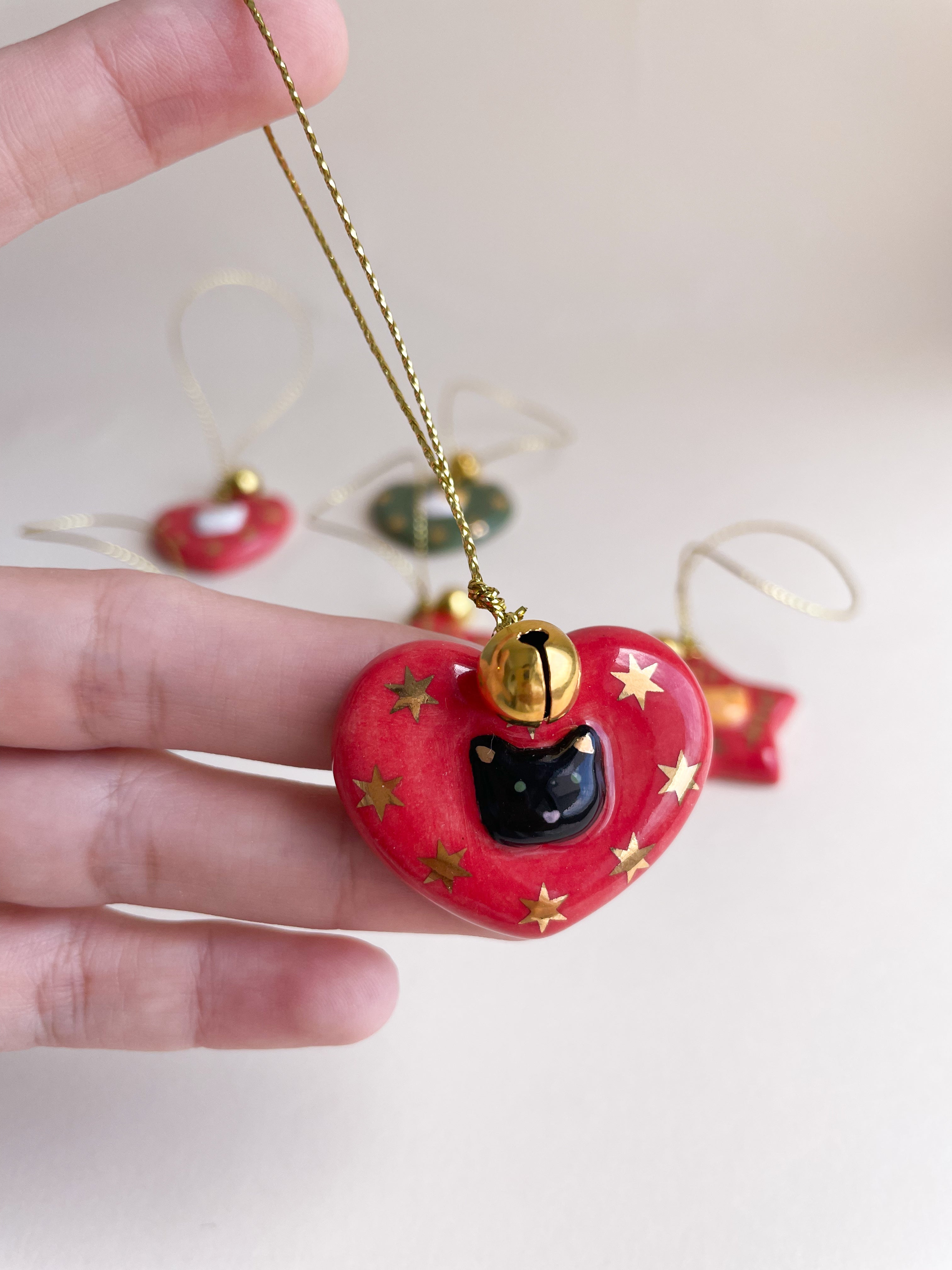 Enfeite Coração Gatalino