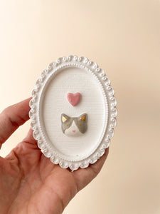 Quadro Gatinho Cinza e Branco