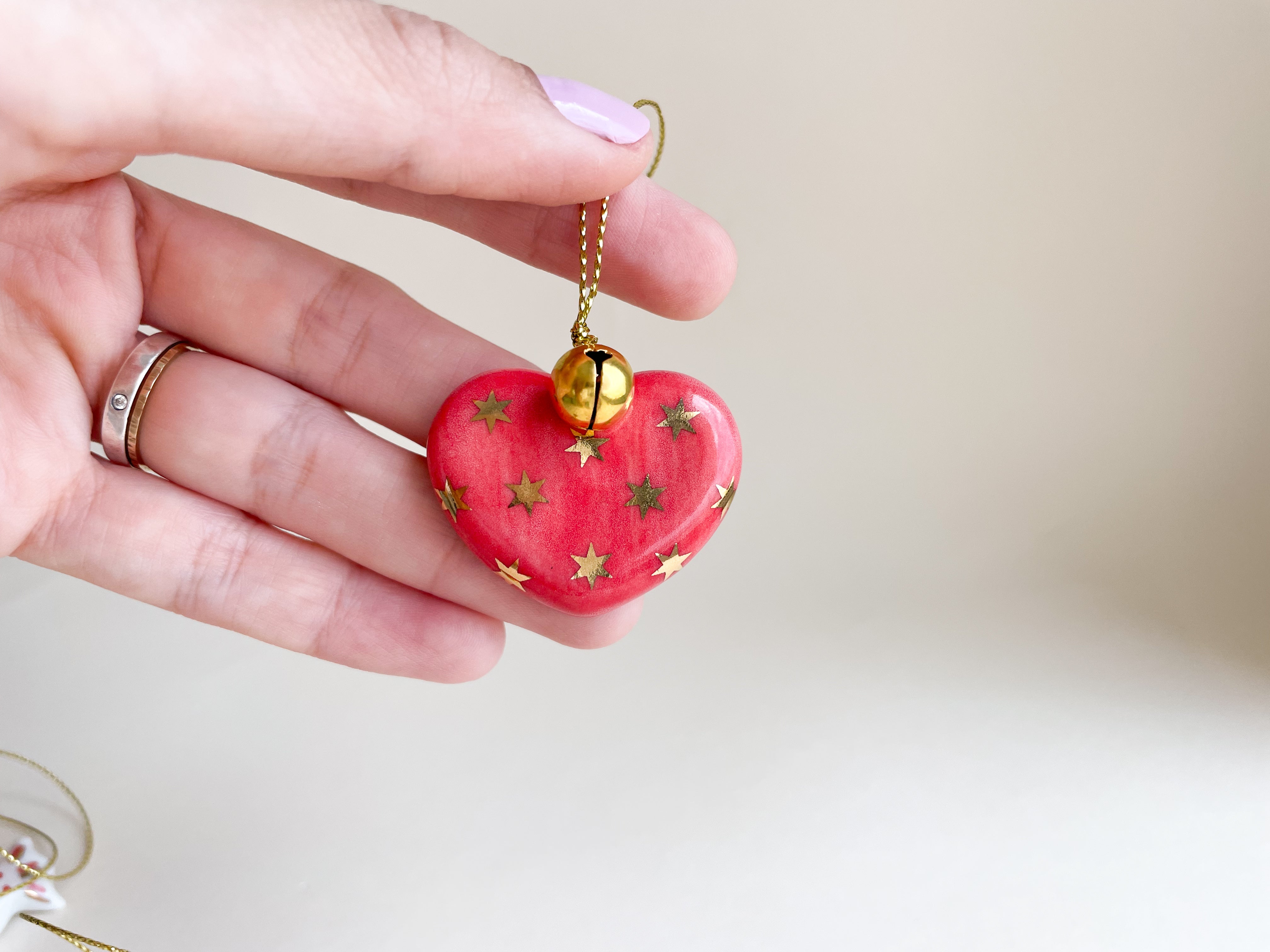 Enfeite Coração Natalino