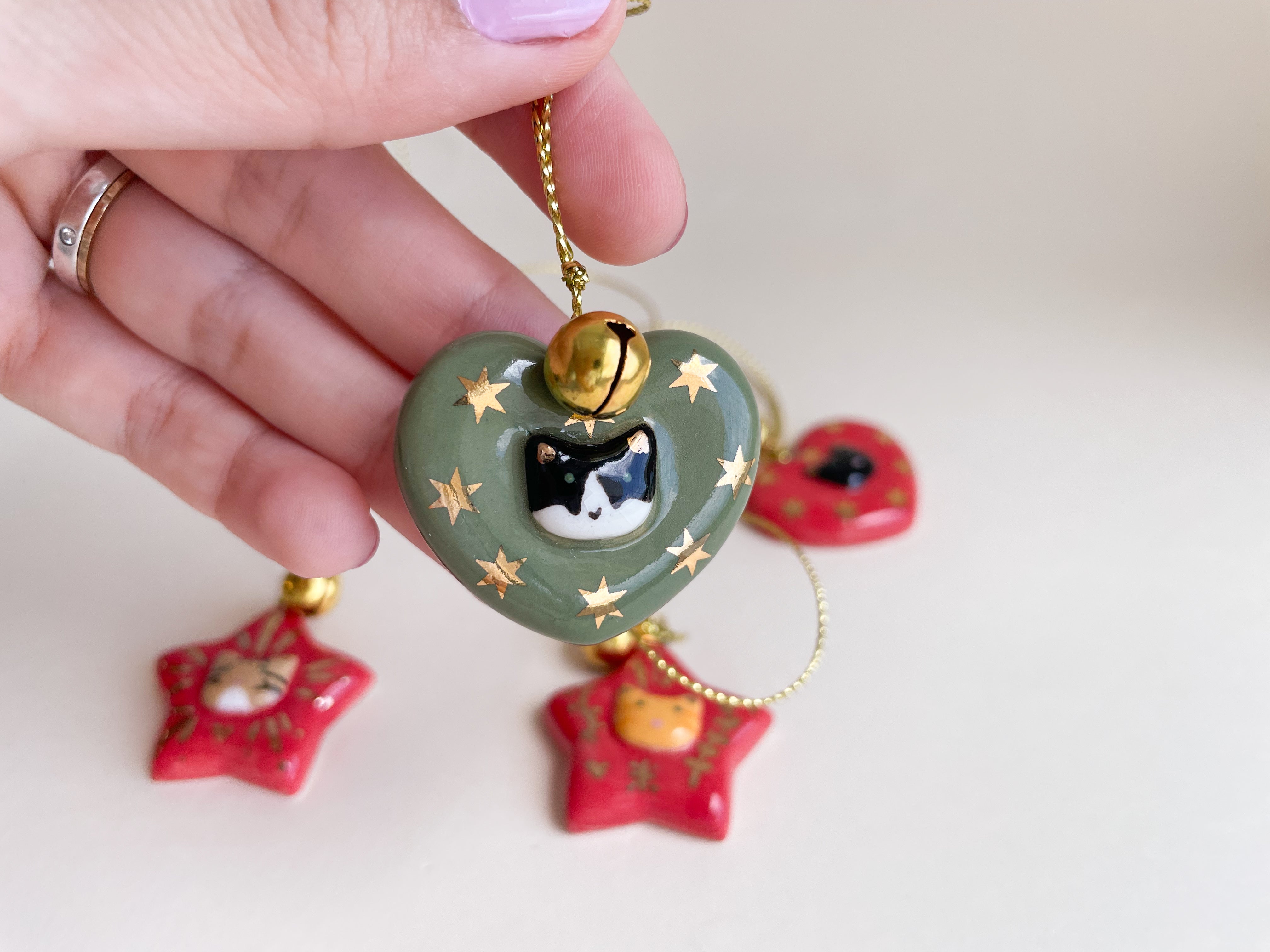 Enfeite Coração Gatalino