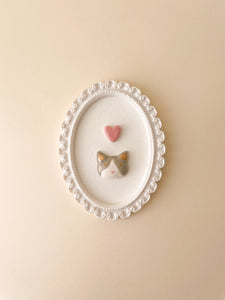Quadro Gatinho Cinza e Branco