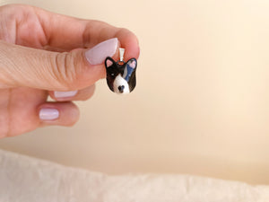 Pingente Cãozinho Preto e Branco