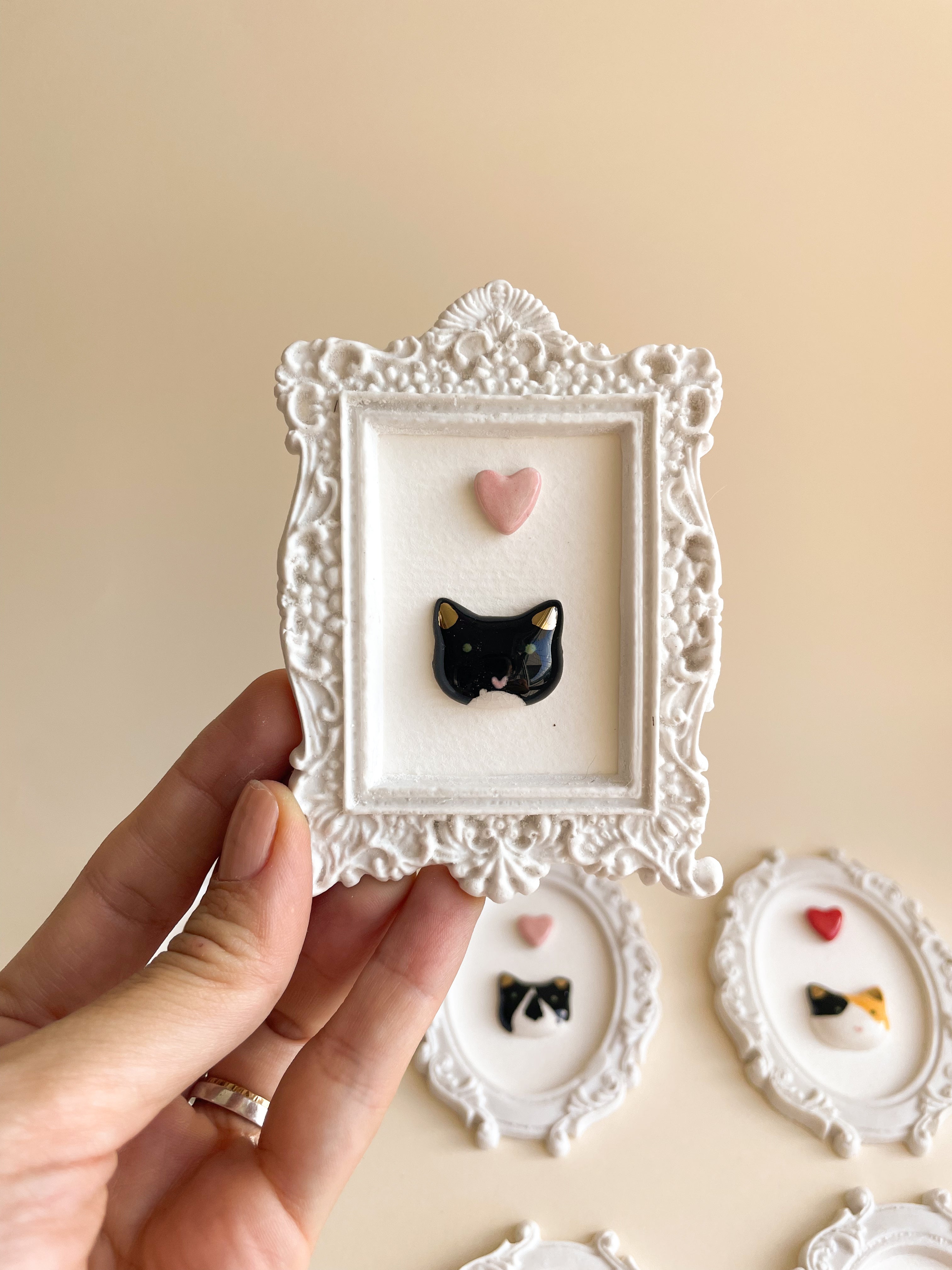 Quadro Gatinho Frajola Carinha Preta