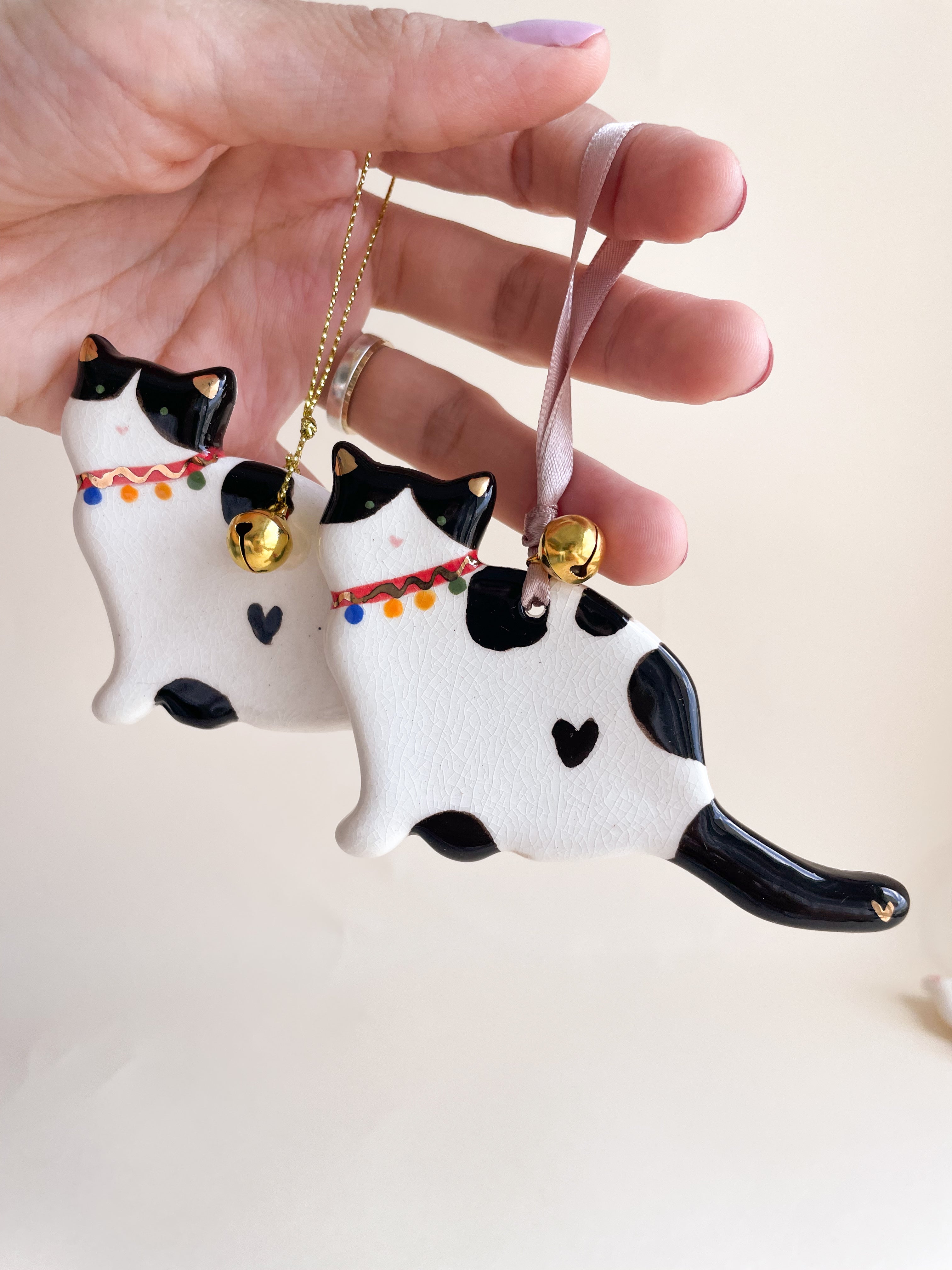 Enfeite de Cerâmica Gatinho Frajola