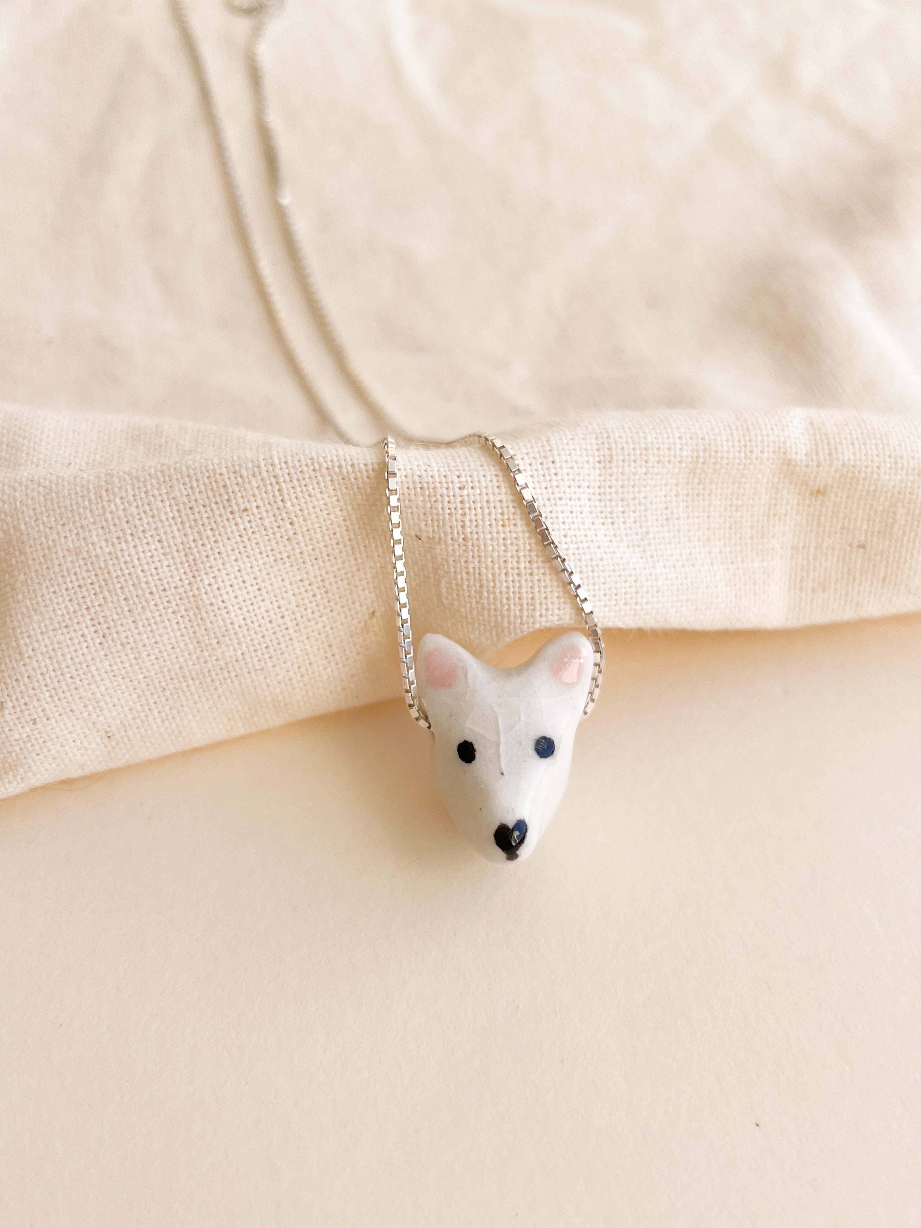 Colar Cãozinho Branco