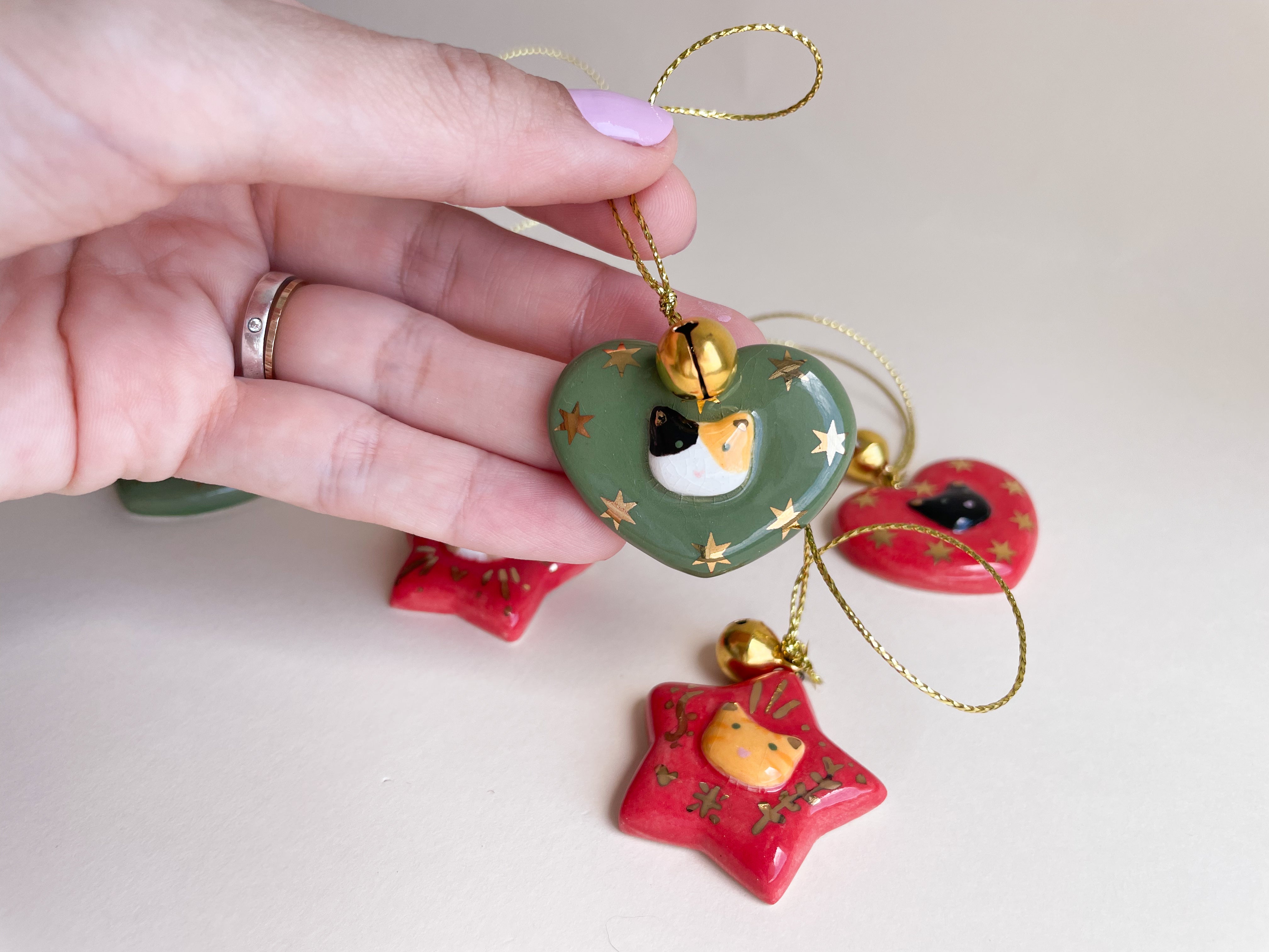 Enfeite Coração Gatalino