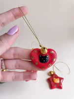 Carregar imagem no visualizador da galeria, Enfeite Coração Gatalino
