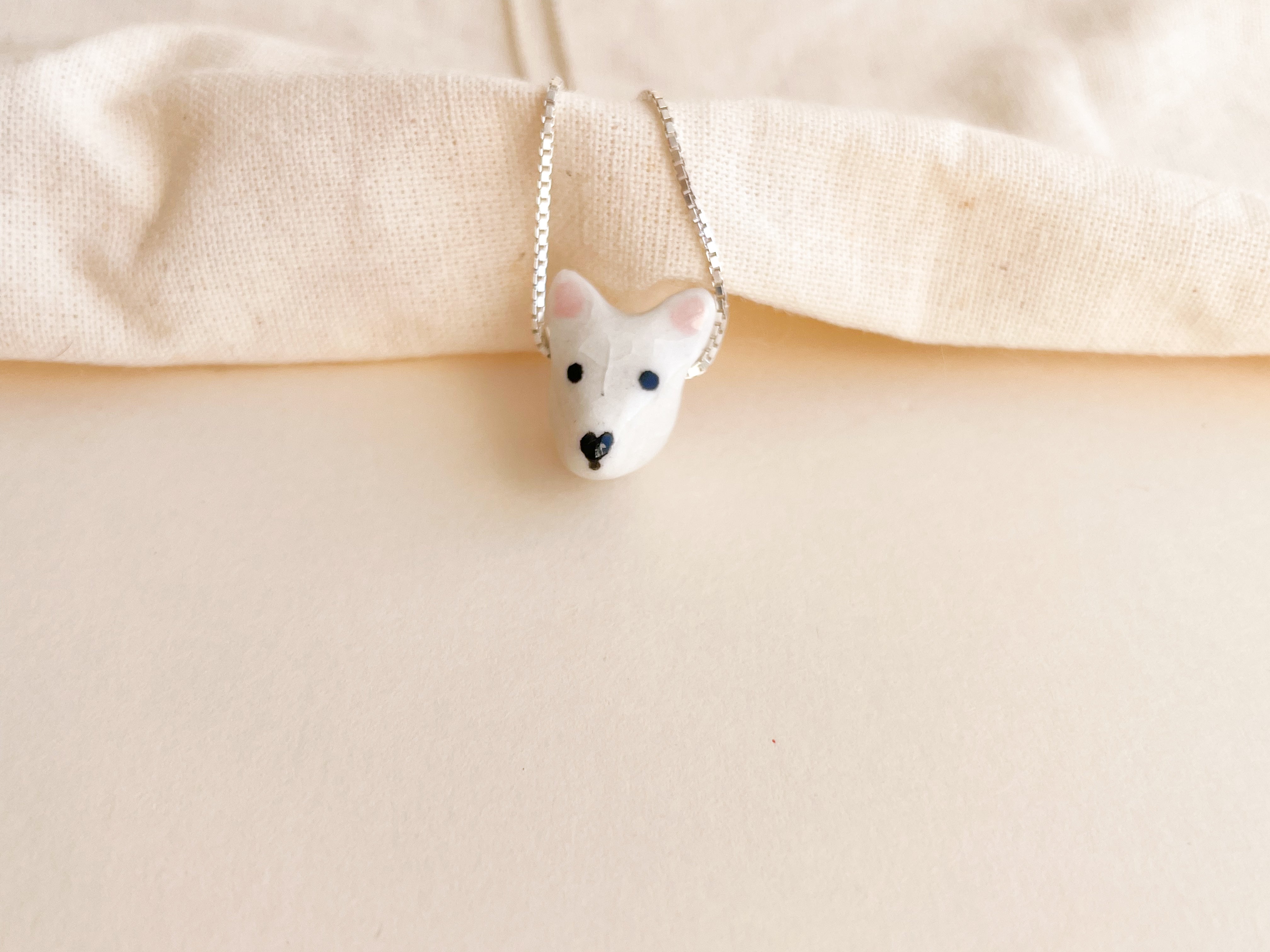 Colar Cãozinho Branco