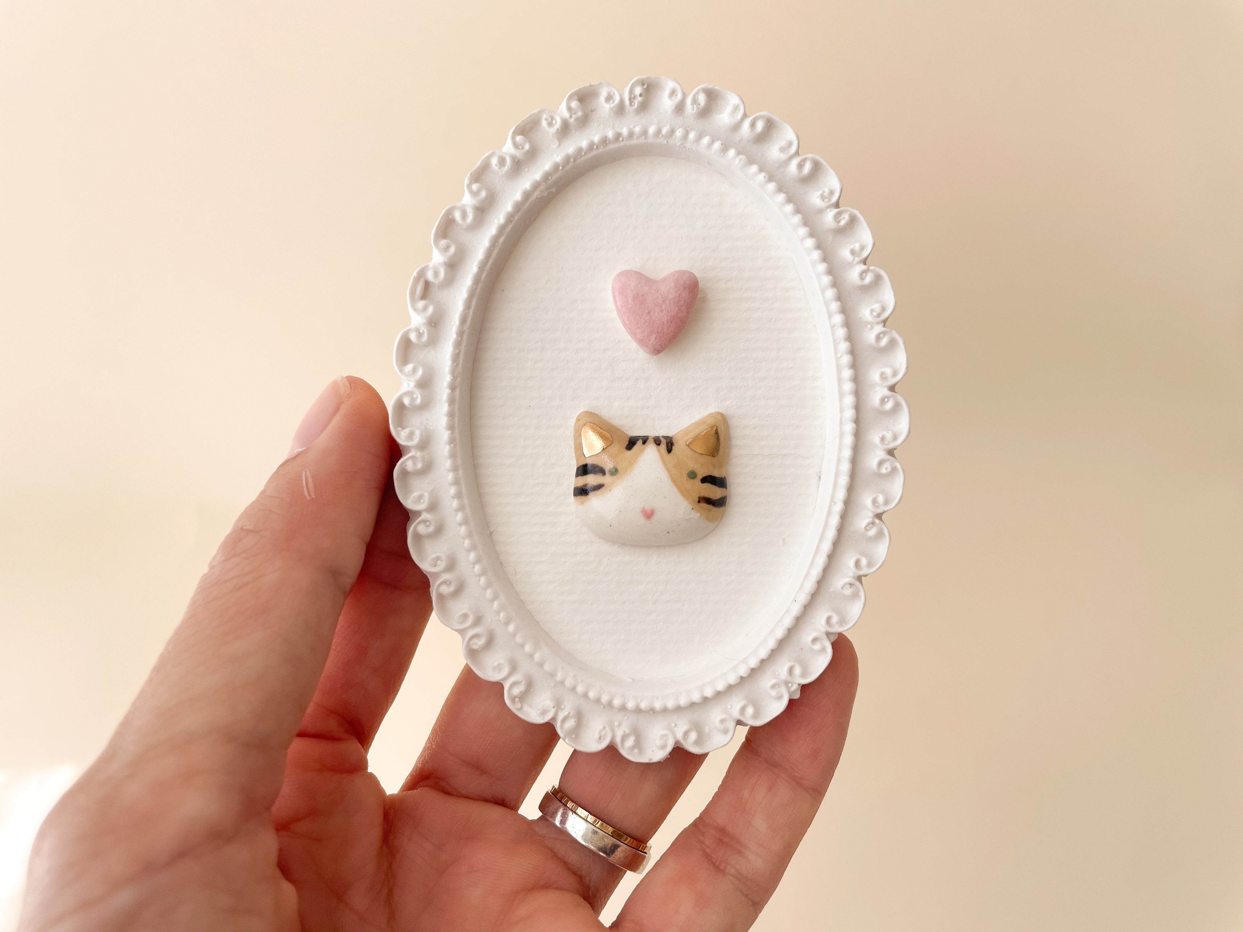 Quadro Gatinho Tigrado e Branco