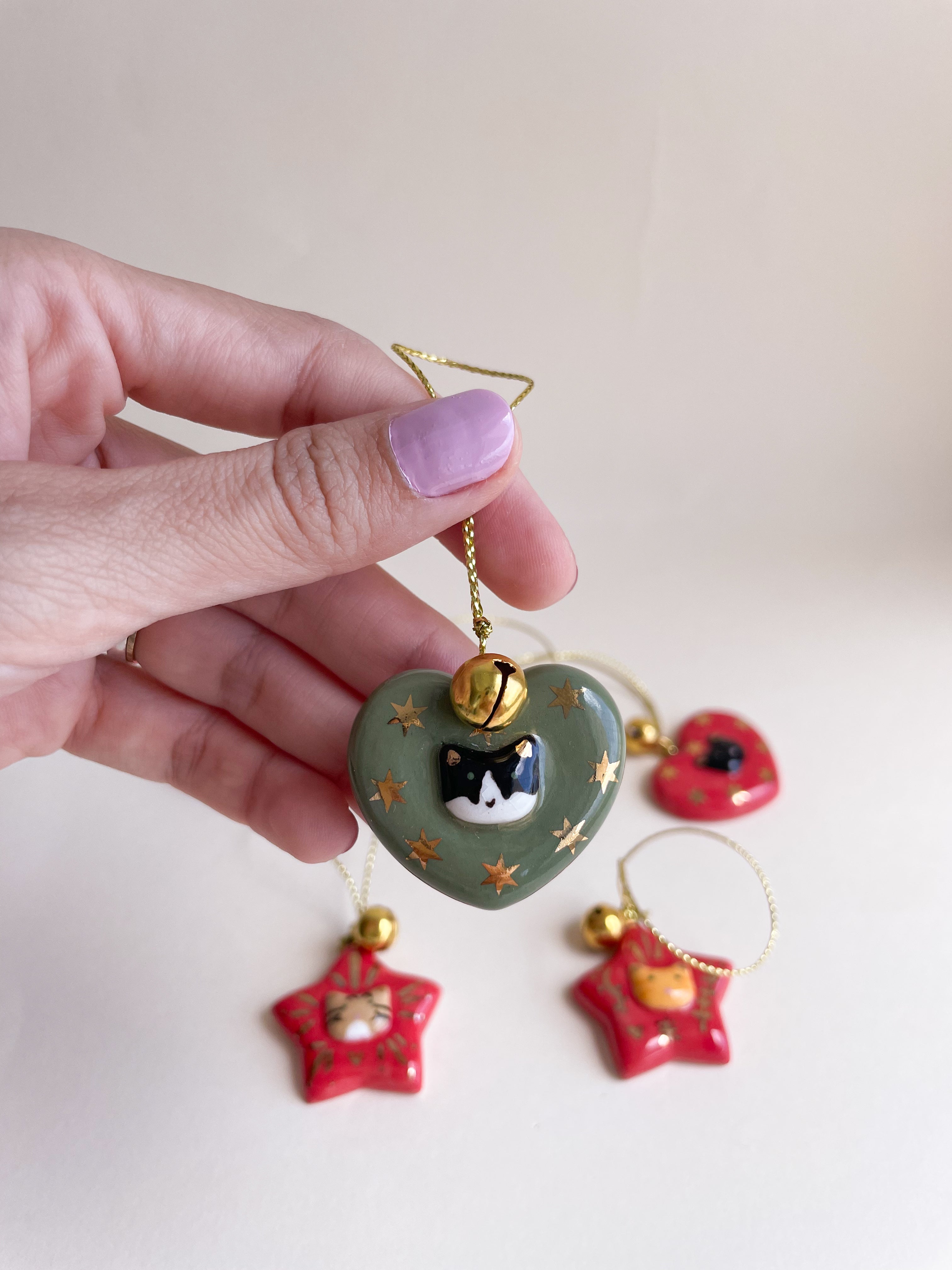 Enfeite Coração Gatalino